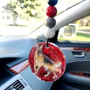 German Shepherd Handmade Resin Car Charm